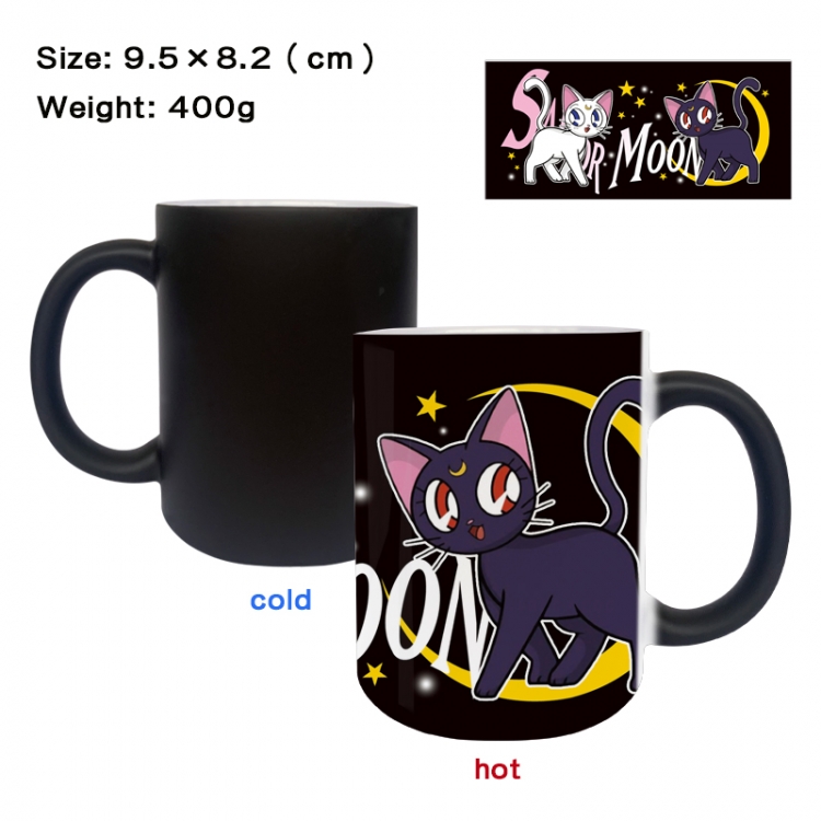 sailormoon Anime peripherals color changing ceramic cup tea cup mug 9.5X8.2cm