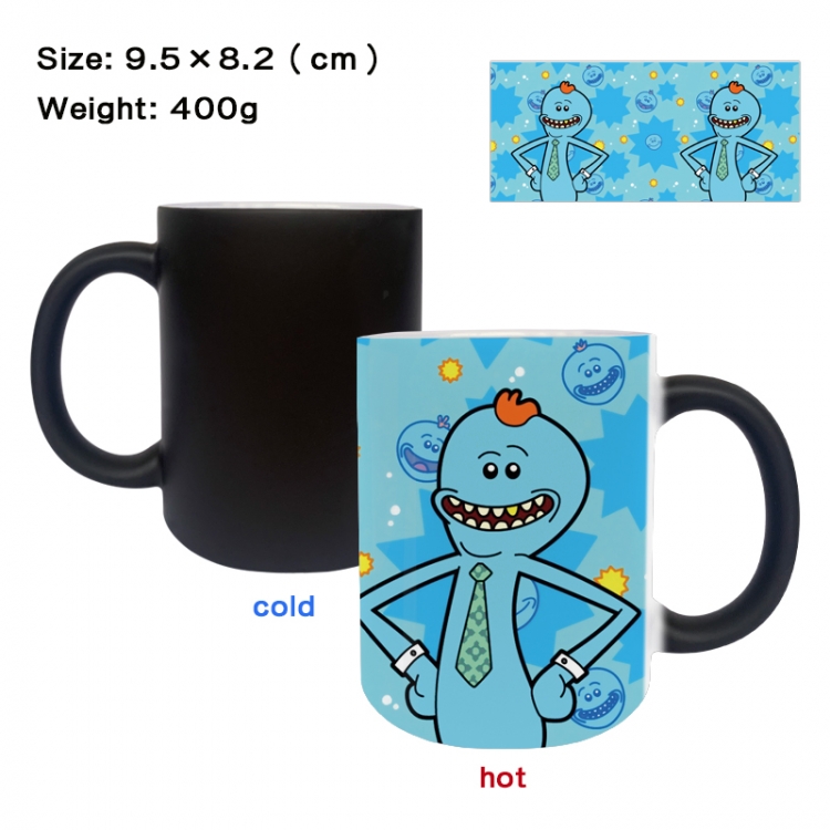 Rick and Morty Anime peripherals color changing ceramic cup tea cup mug 9.5X8.2cm