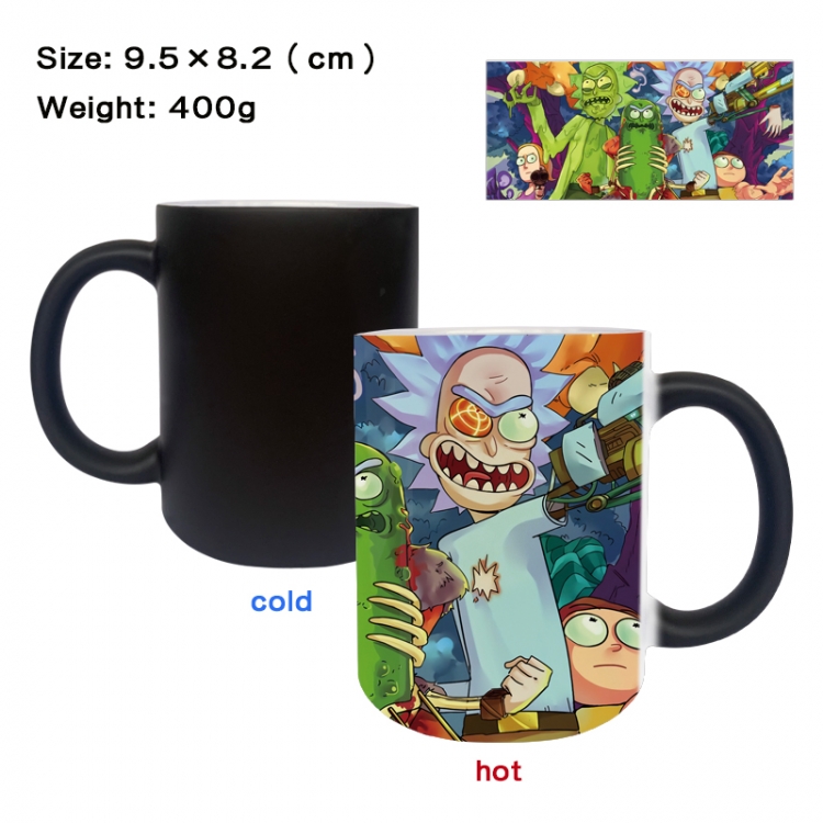 Rick and Morty Anime peripherals color changing ceramic cup tea cup mug 9.5X8.2cm