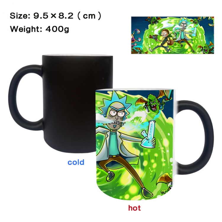 Rick and Morty Anime peripherals color changing ceramic cup tea cup mug 9.5X8.2cm