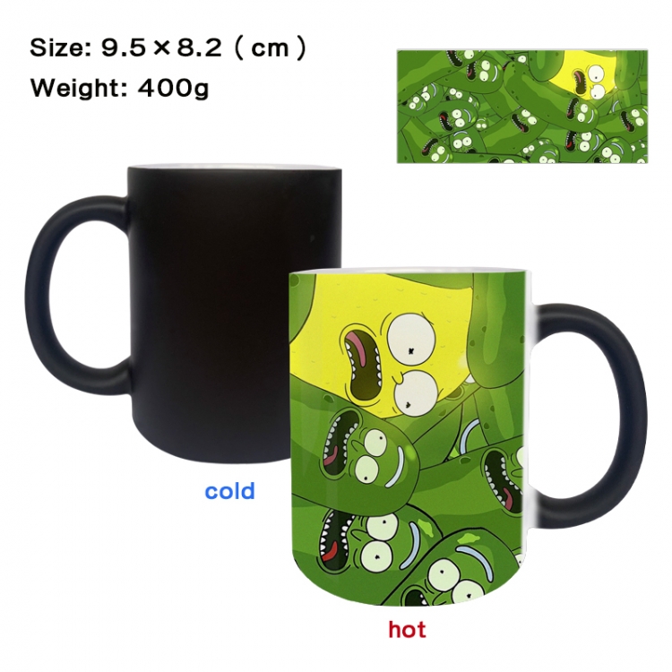 Rick and Morty Anime peripherals color changing ceramic cup tea cup mug 9.5X8.2cm