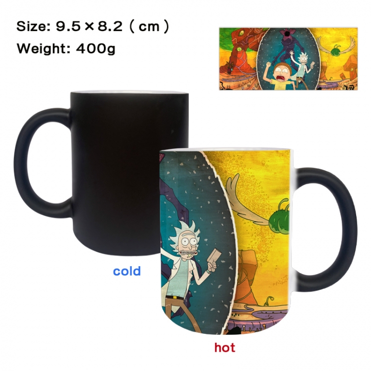 Rick and Morty Anime peripherals color changing ceramic cup tea cup mug 9.5X8.2cm