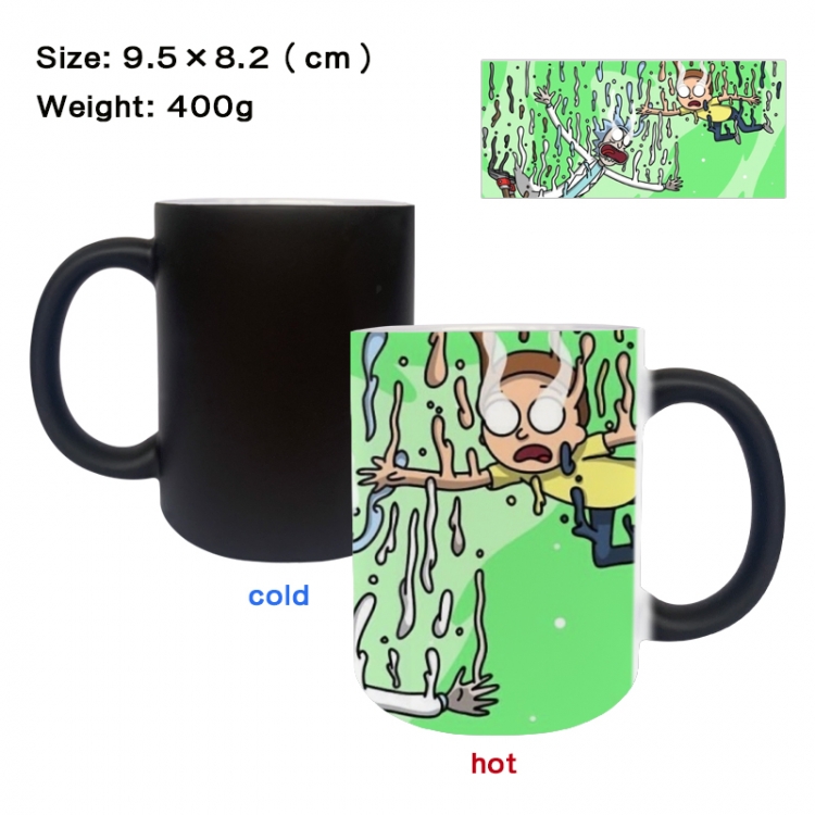 Rick and Morty Anime peripherals color changing ceramic cup tea cup mug 9.5X8.2cm