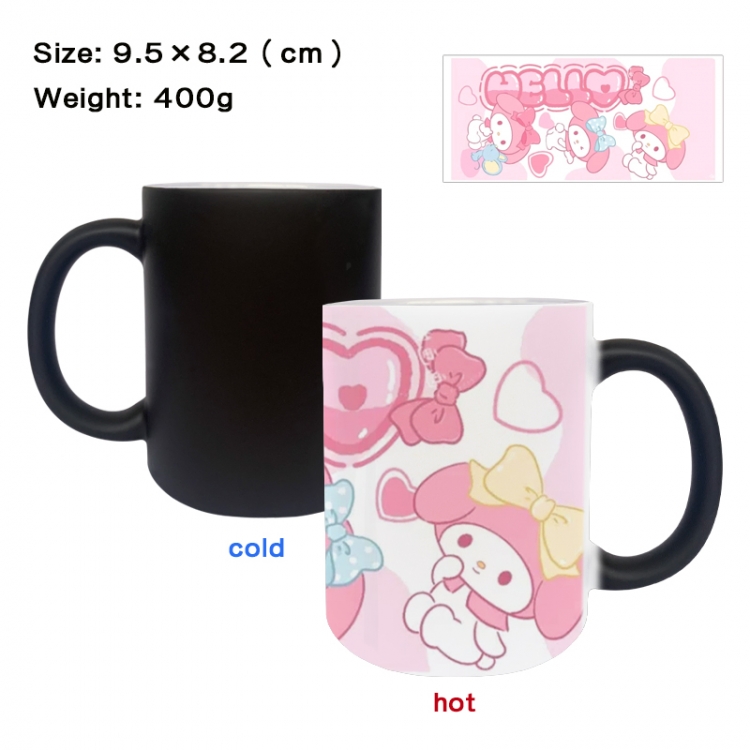 sanrio Anime peripherals color changing ceramic cup tea cup mug 9.5X8.2cm