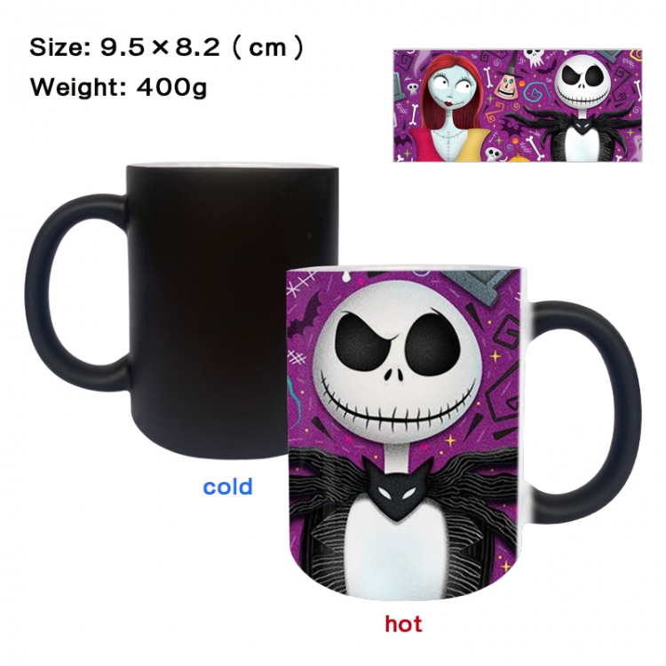 The Nightmare Before Christmas Anime peripherals color changing ceramic cup tea cup mug 9.5X8.2cm