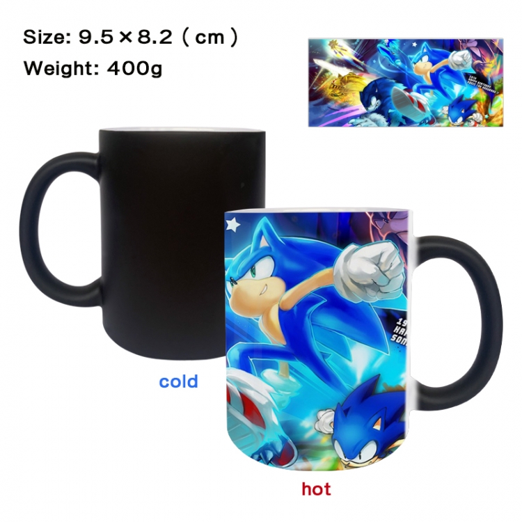 Sonic The Hedgehog Anime peripherals color changing ceramic cup tea cup mug 9.5X8.2cm