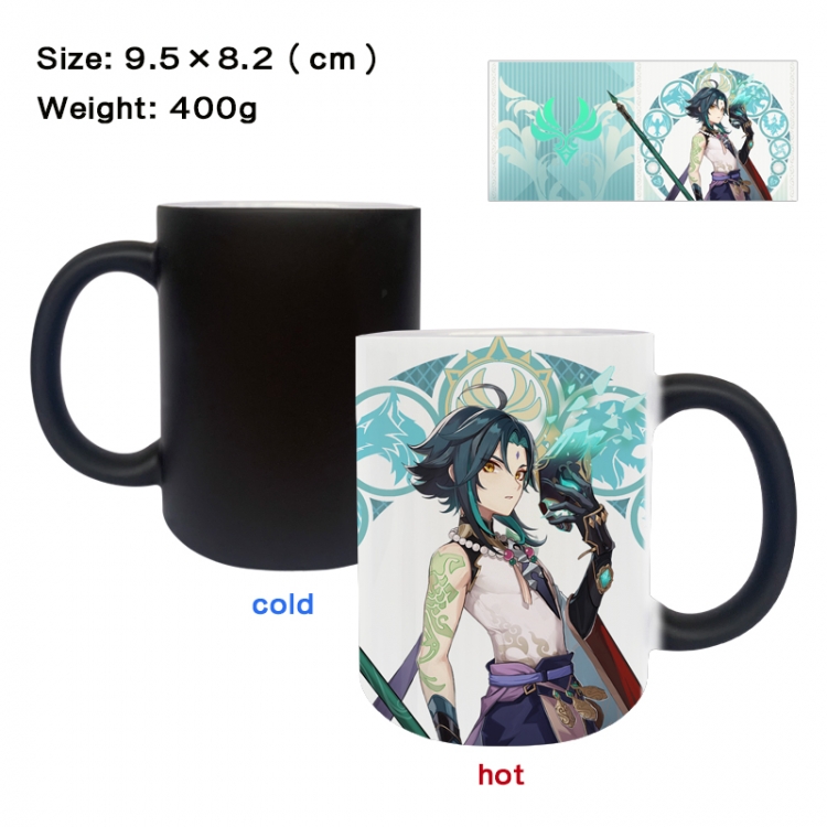 Genshin Impact Anime peripherals color changing ceramic cup tea cup mug 9.5X8.2cm