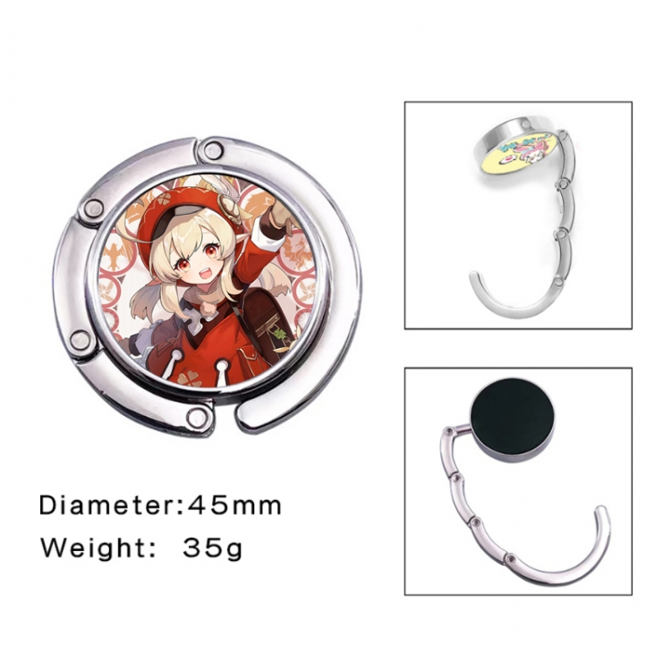 Genshin Impact Anime folding bag hanger table edge bag hook 45mm