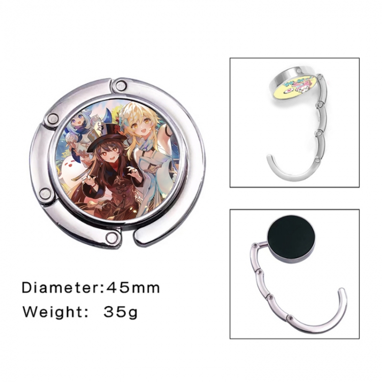 Genshin Impact Anime folding bag hanger table edge bag hook 45mm