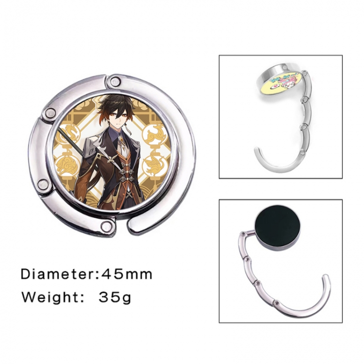 Genshin Impact Anime folding bag hanger table edge bag hook 45mm