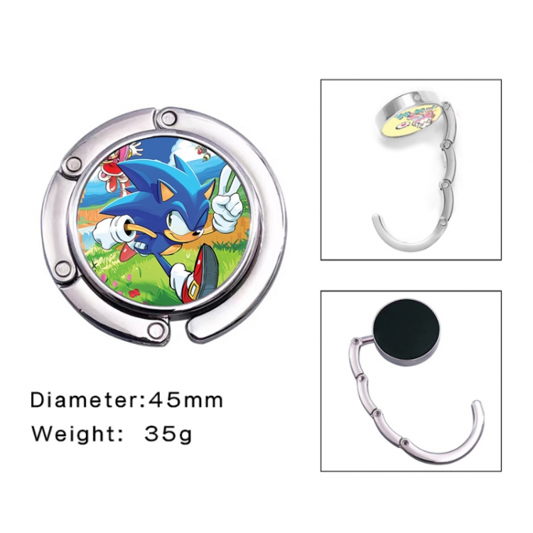 Sonic The Hedgehog Anime folding bag hanger table edge bag hook 45mm