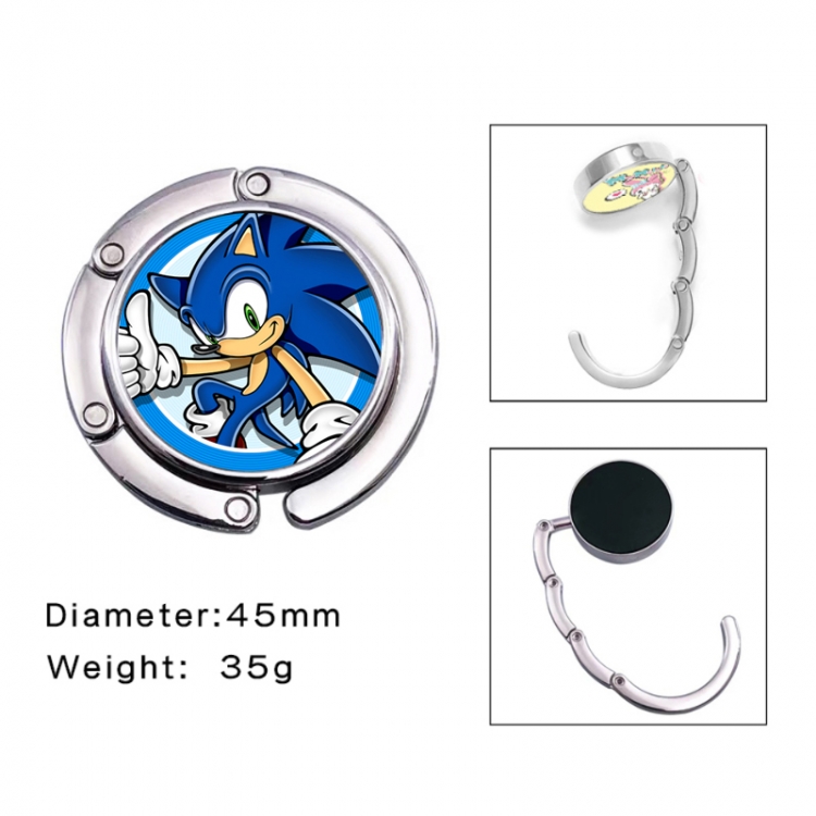 Sonic The Hedgehog Anime folding bag hanger table edge bag hook 45mm