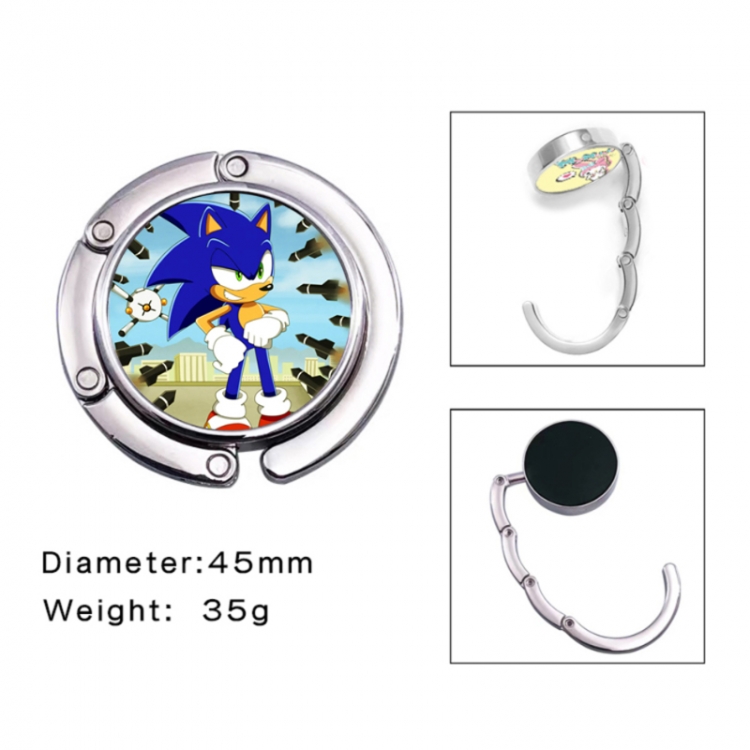 Sonic The Hedgehog Anime folding bag hanger table edge bag hook 45mm