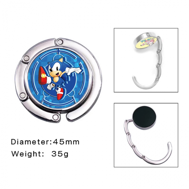 Sonic The Hedgehog Anime folding bag hanger table edge bag hook 45mm