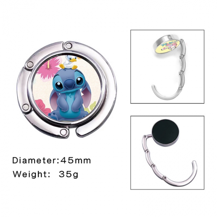 Lilo & Stitch Anime folding bag hanger table edge bag hook 45mm