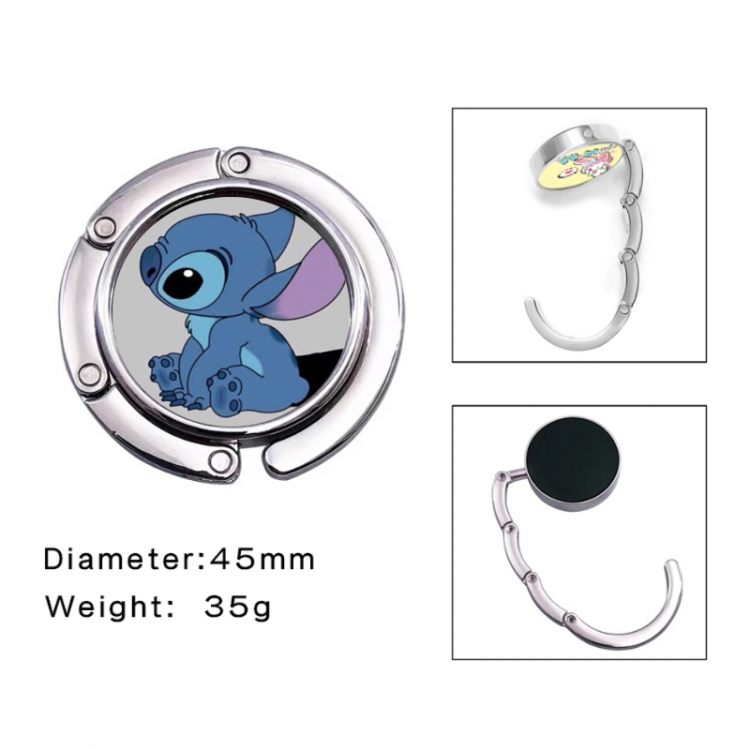 Lilo & Stitch Anime folding bag hanger table edge bag hook 45mm