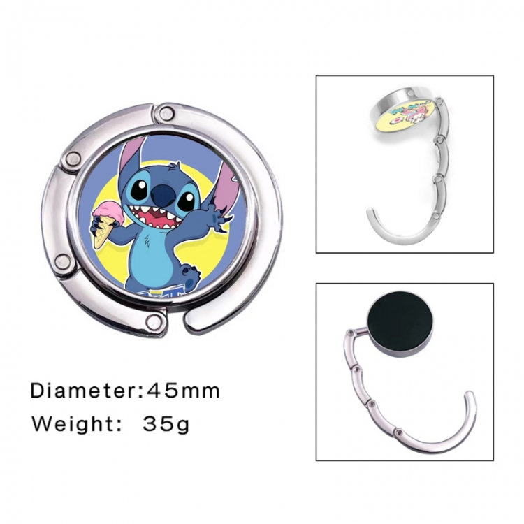 Lilo & Stitch Anime folding bag hanger table edge bag hook 45mm