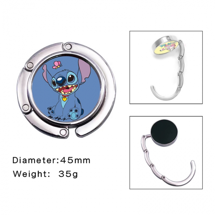 Lilo & Stitch Anime folding bag hanger table edge bag hook 45mm