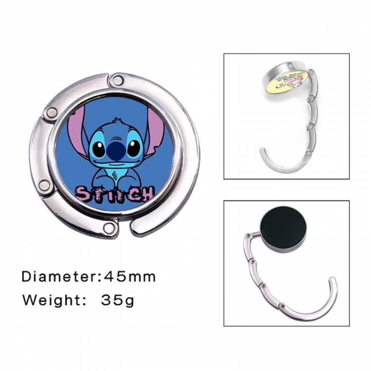 Lilo & Stitch Anime folding bag hanger table edge bag hook 45mm