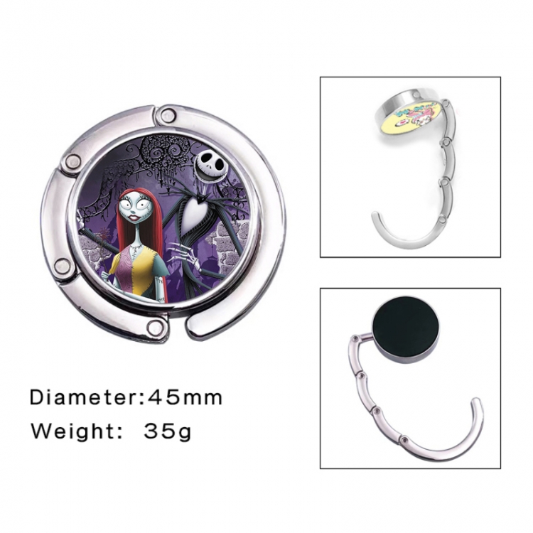 The Nightmare Before Christmas Anime folding bag hanger table edge bag hook 45mm