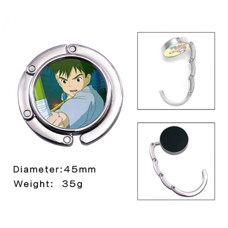 The Boy and the Heron Anime folding bag hanger table edge bag hook 45mm