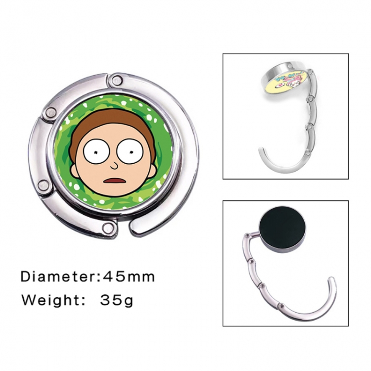 Rick and Morty Anime folding bag hanger table edge bag hook 45mm