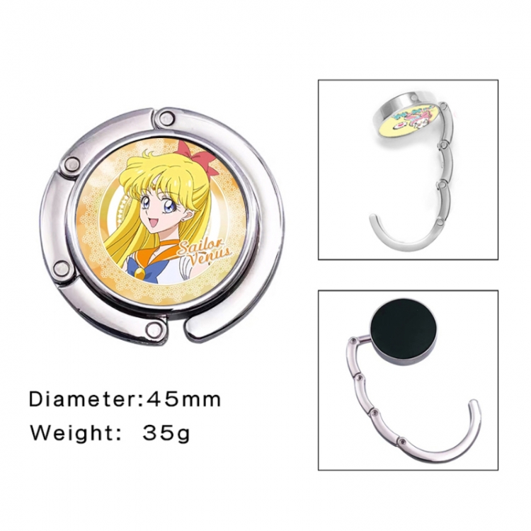 sailormoon Anime folding bag hanger table edge bag hook 45mm