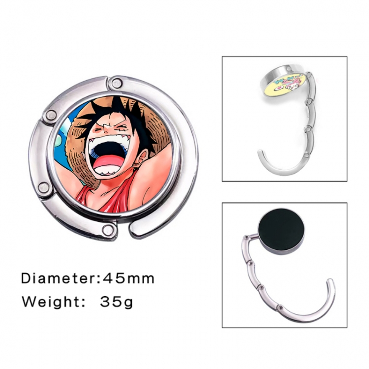 One Piece Anime folding bag hanger table edge bag hook 45mm