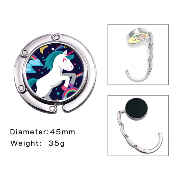 Unicorn Anime folding bag hanger table edge bag hook 45mm