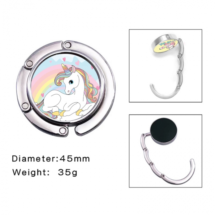 Unicorn Anime folding bag hanger table edge bag hook 45mm