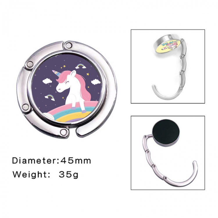 Unicorn Anime folding bag hanger table edge bag hook 45mm