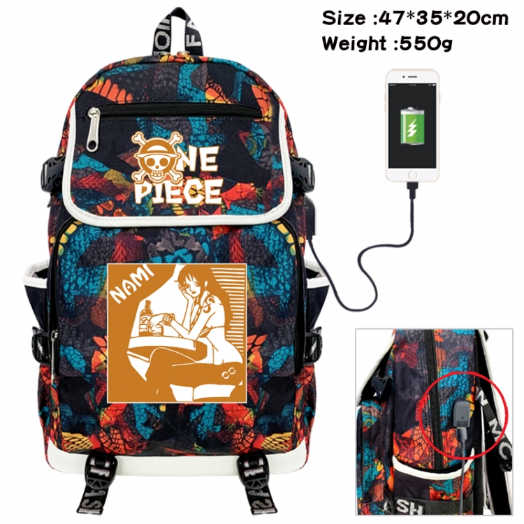 One Piece Camouflage waterproof sail fabric flip backpack student bag 47X35X20CM 550G