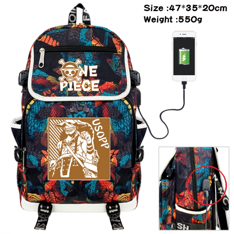 One Piece Camouflage waterproof sail fabric flip backpack student bag 47X35X20CM 550G