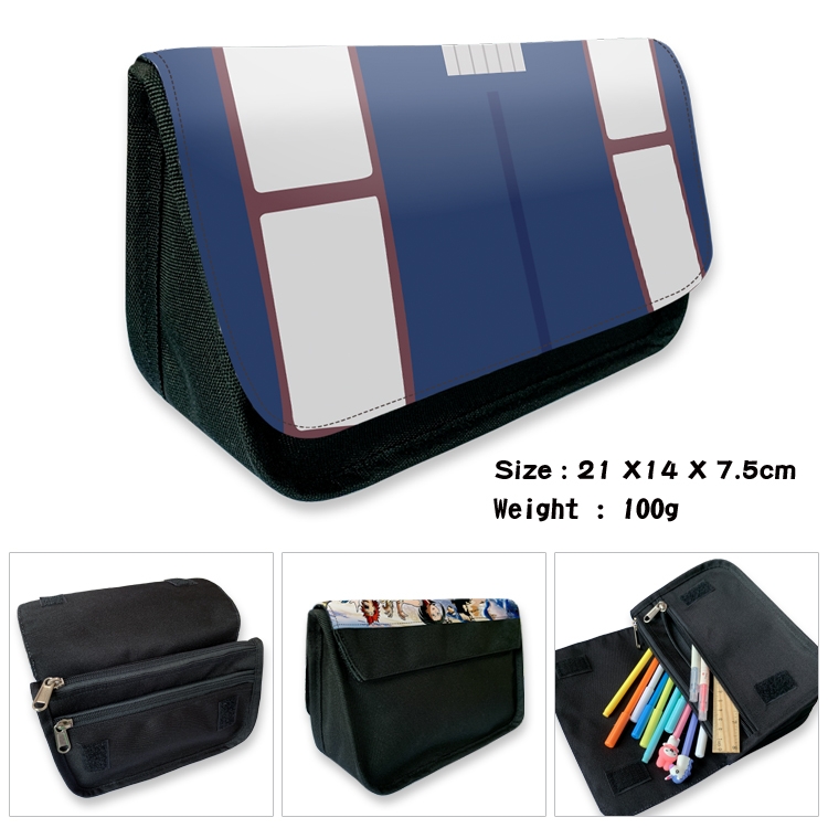 My Hero Academia Anime Velcro canvas zipper pencil case Pencil Bag 21×14×7.5cm