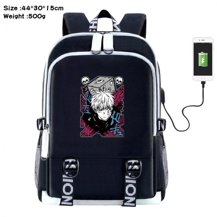 Jujutsu Kaisen Anime Double Zipper Data Backpack 44X30X15CM