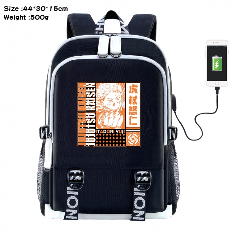 Jujutsu Kaisen Anime Double Zipper Data Backpack 44X30X15CM