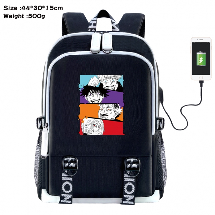 Jujutsu Kaisen Anime Double Zipper Data Backpack 44X30X15CM