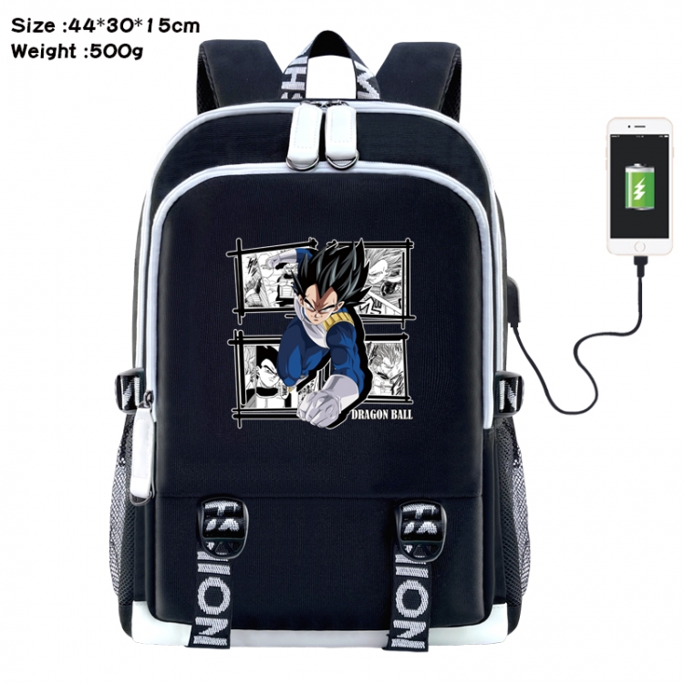 DRAGON BALL Anime Double Zipper Data Backpack 44X30X15CM