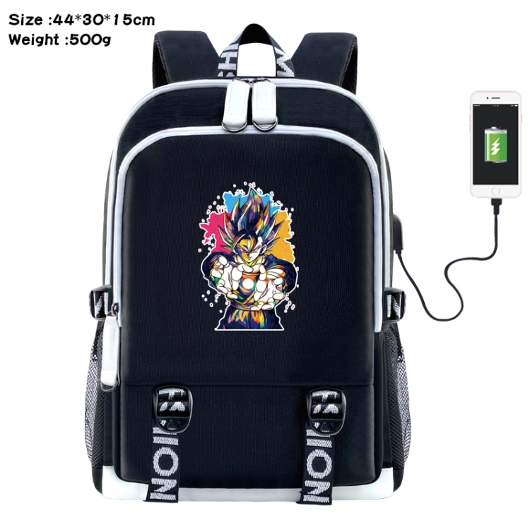 DRAGON BALL Anime Double Zipper Data Backpack 44X30X15CM