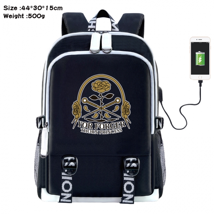 SPYxFAMILY Anime Double Zipper Data Backpack 44X30X15CM