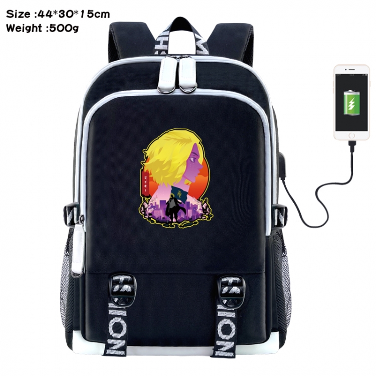 Tokyo Revengers Anime Double Zipper Data Backpack 44X30X15CM