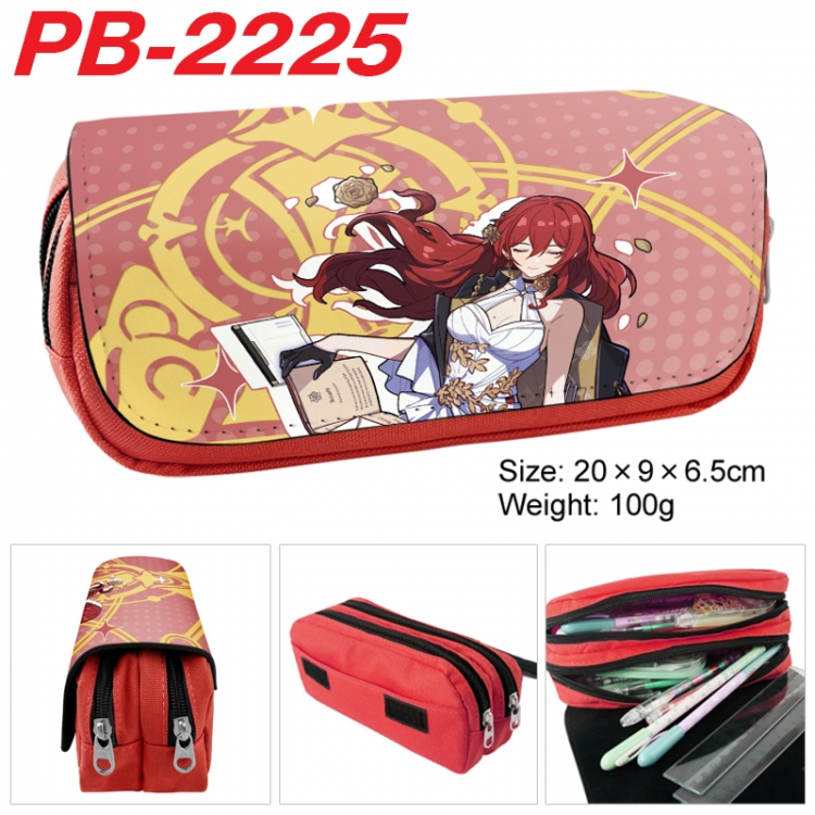 Honkai: Star Rail Anime double-layer pu leather printing pencil case 20x9x6.5cm  PB-2225