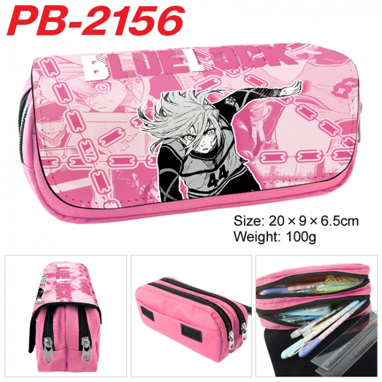 BLUE LOCK Anime double-layer pu leather printing pencil case 20x9x6.5cm  PB-2156