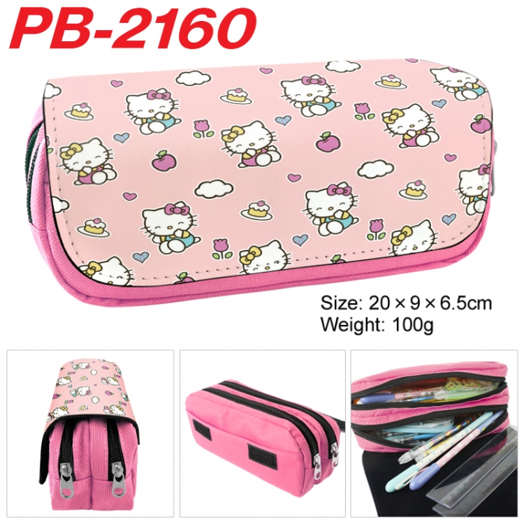 sanrio Anime double-layer pu leather printing pencil case 20x9x6.5cm PB-2160