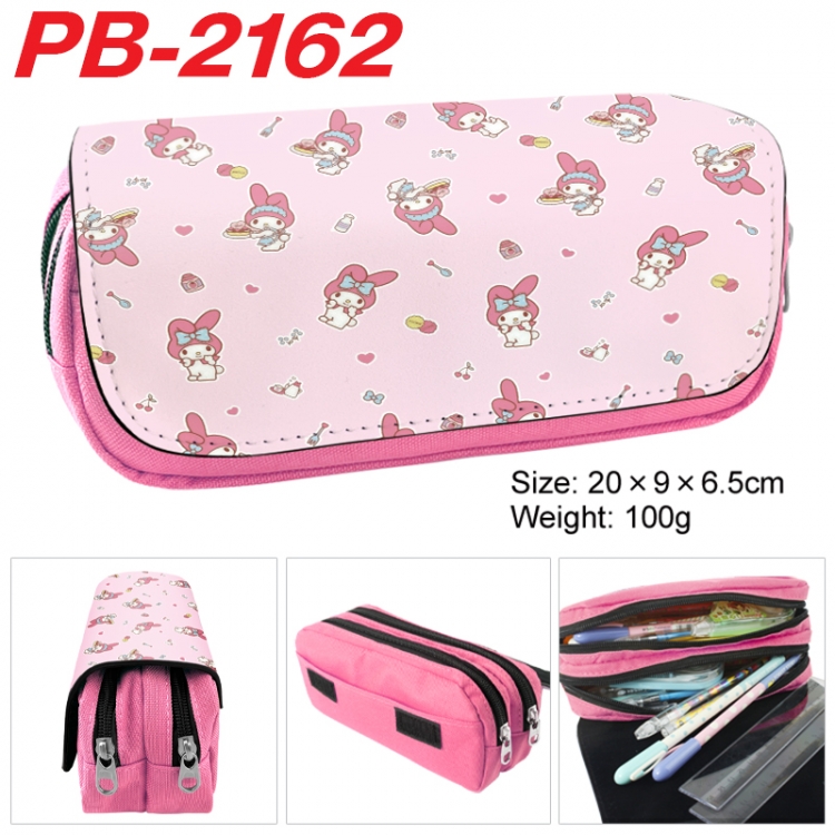 sanrio Anime double-layer pu leather printing pencil case 20x9x6.5cm PB-2162