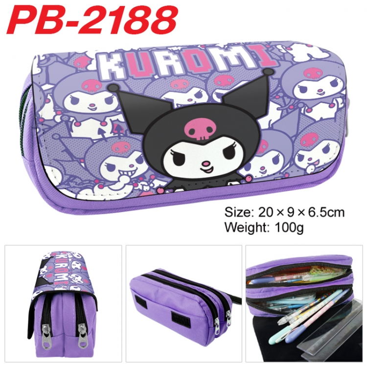 sanrio Anime double-layer pu leather printing pencil case 20x9x6.5cm PB-2188