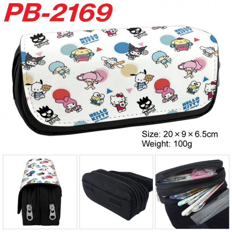 sanrio Anime double-layer pu leather printing pencil case 20x9x6.5cm PB-2169