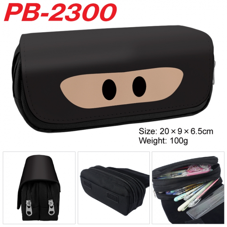 Roblox Anime double-layer pu leather printing pencil case 20x9x6.5cm  PB-2300