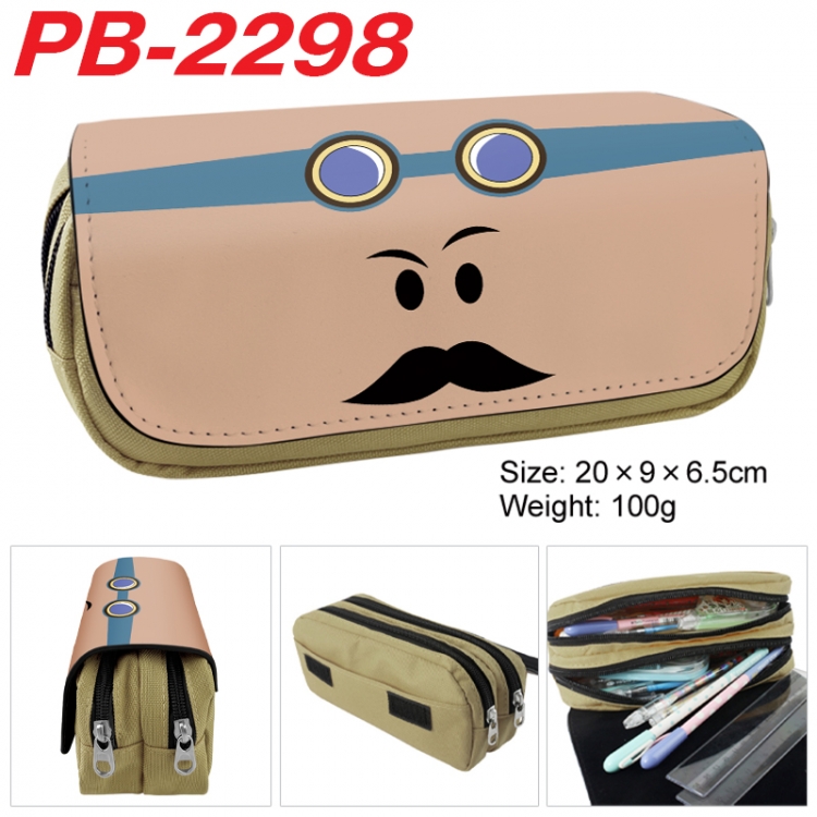 Roblox Anime double-layer pu leather printing pencil case 20x9x6.5cm PB-2298