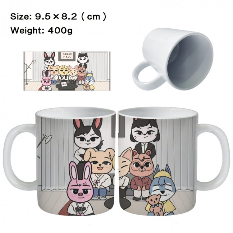 straykids Anime peripheral ceramic cup tea cup drinking cup 9.5X8.2cm